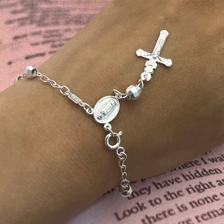 Pulsera de Plata Rosario