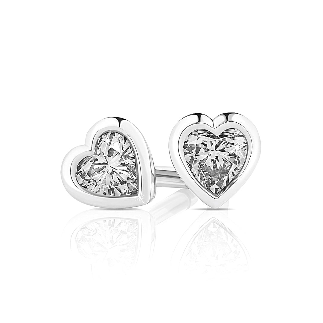 Aretes Corazón Bicel 5MM Plata