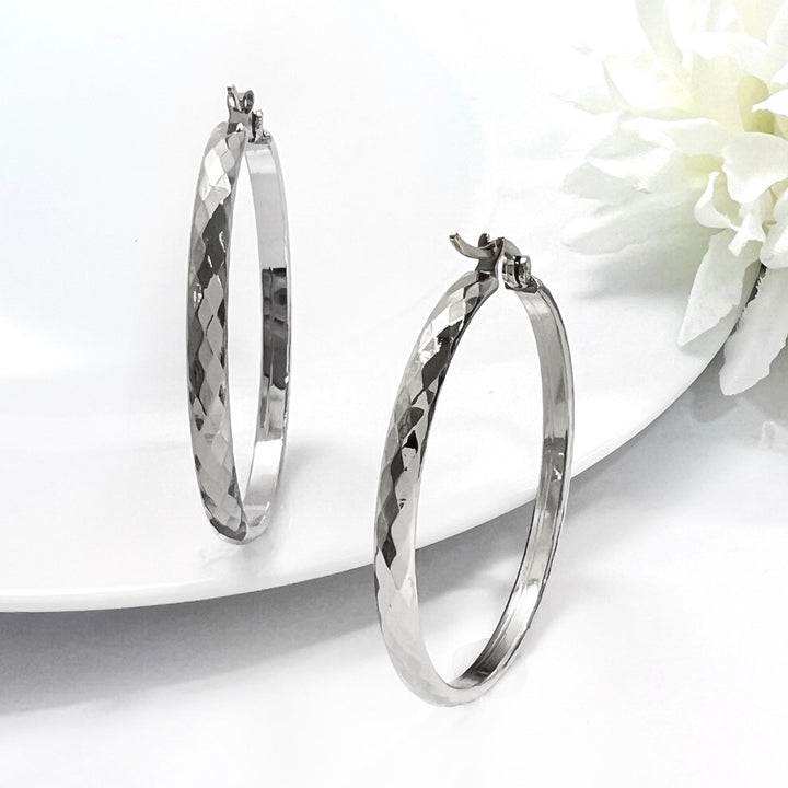 Argollas Verano 35MM Plateado Acero