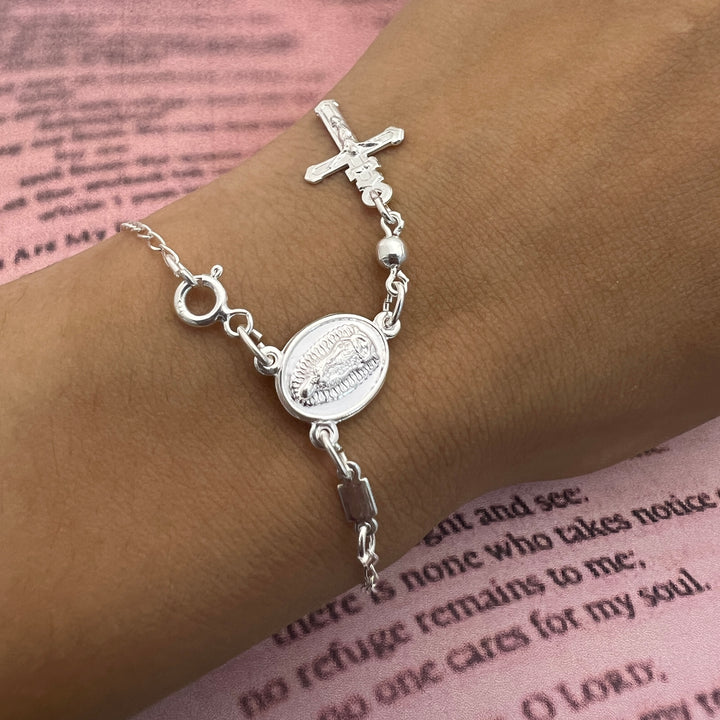 Pulsera de Plata Rosario