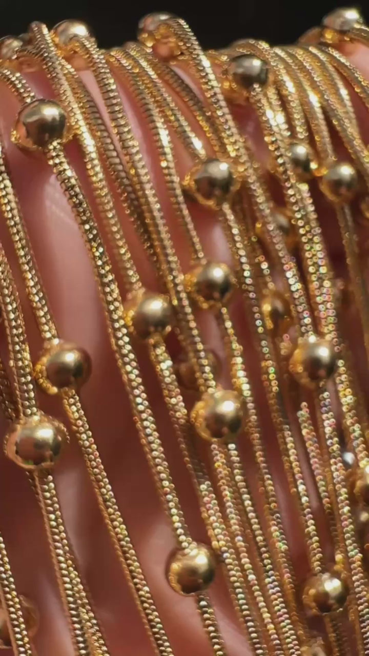 Cadena Acero 🍡 Bolitas Doradas