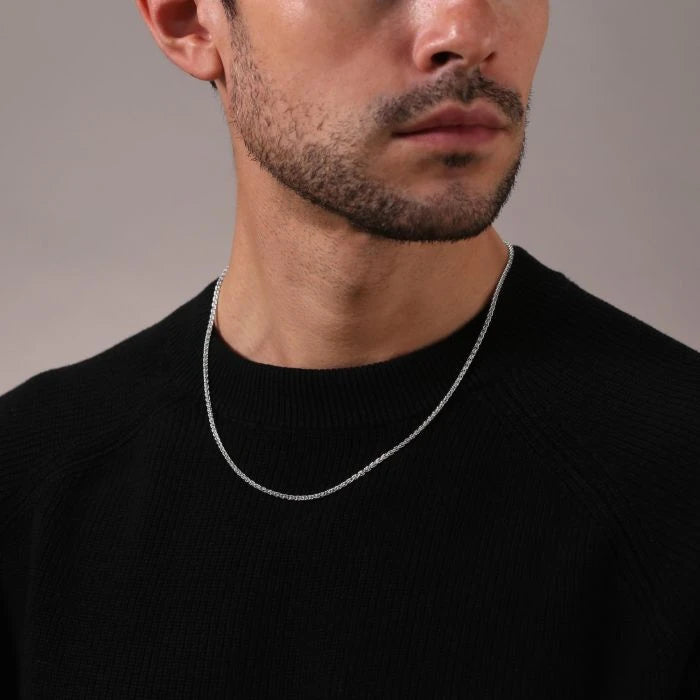 🌾 Cadena Trigo de Plata 925 Maciza - ¡Brillo que Enamora! ✨