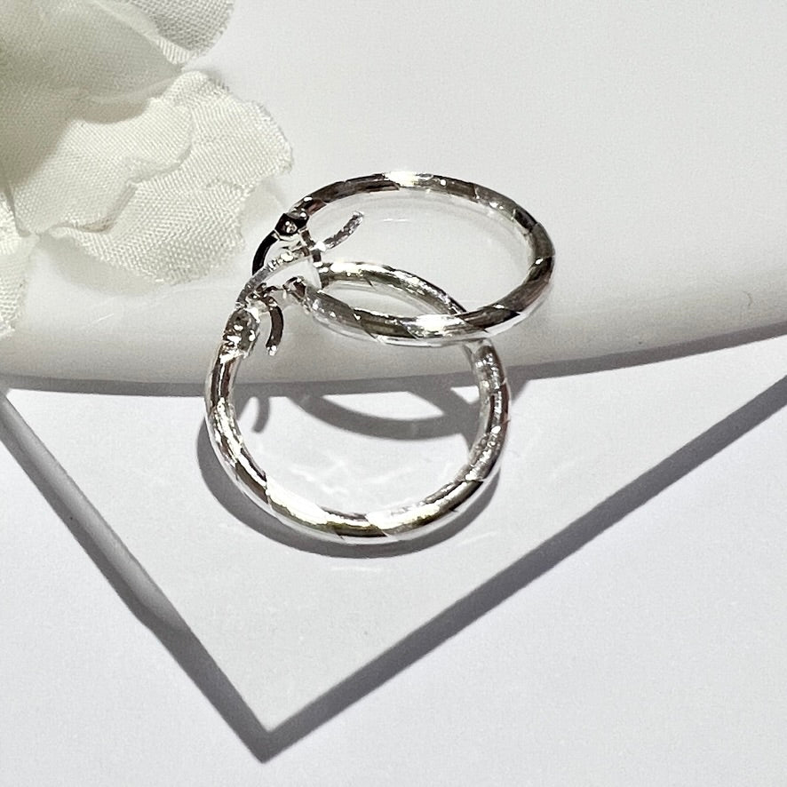 Argollas de Plata Tubo 15MM - Delgadas | Costa Rica