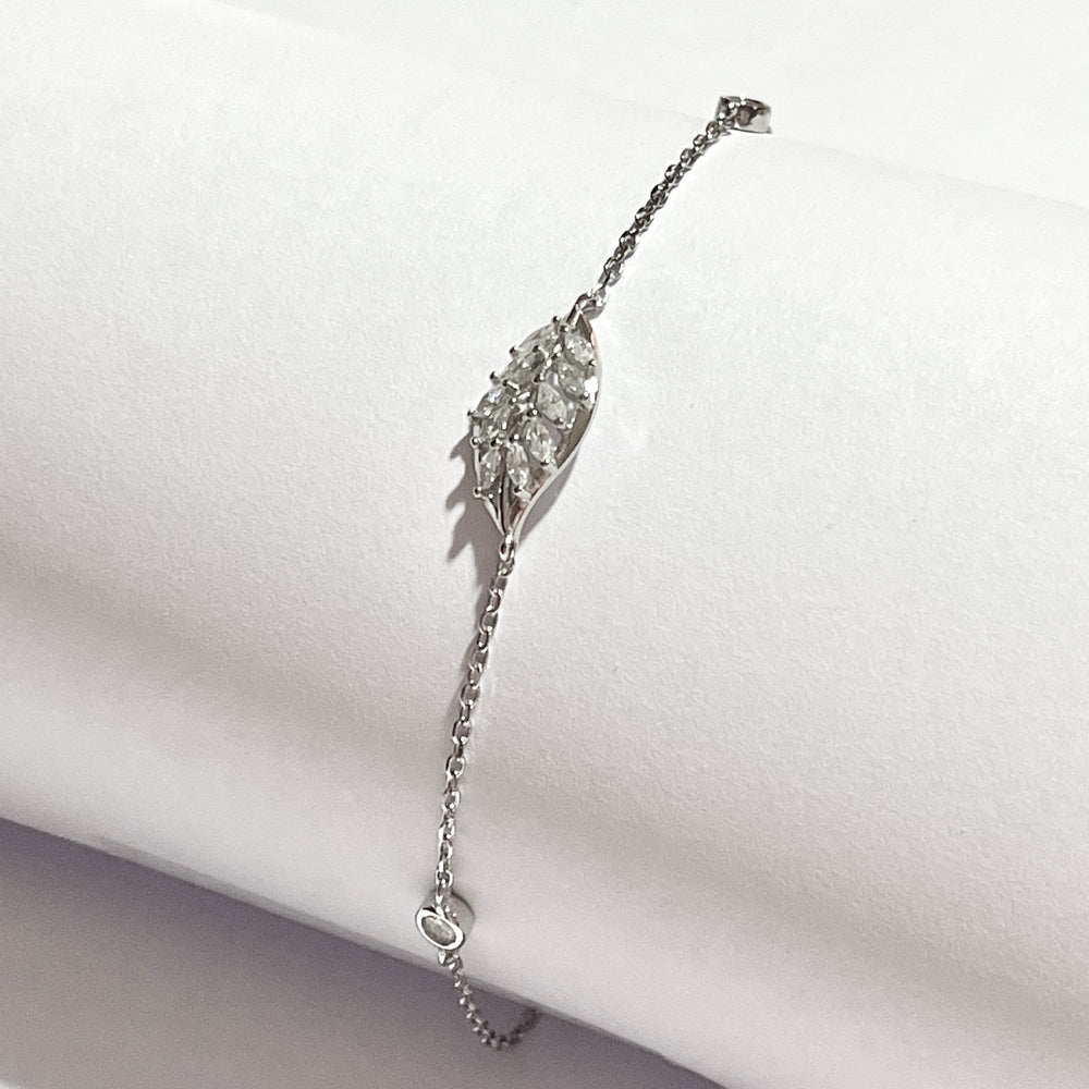 Pulsera Plata 🍃 Hoja | Nicola Joyería