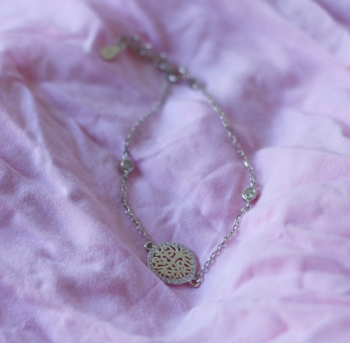 Pulsera de Plata Árbol de la Vida Circonitas Blancas