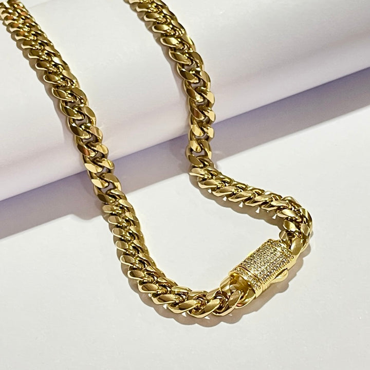 Cubana GRUESA Cadena Miami Link 10MM Cierre Plano | Costa Rica