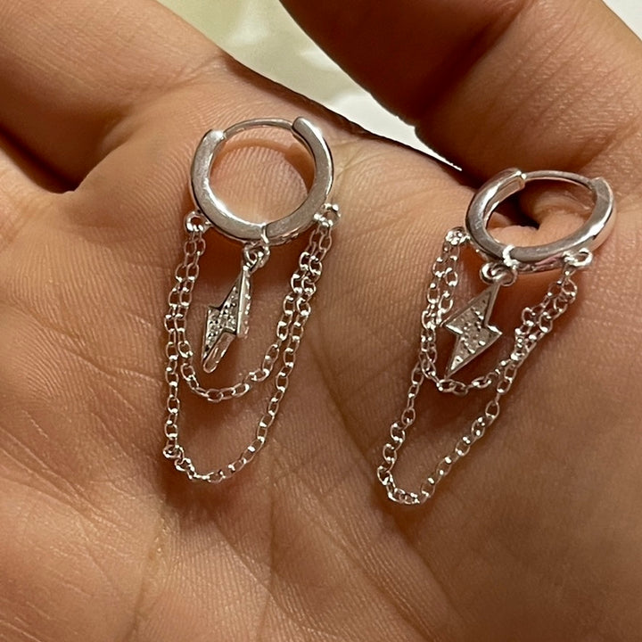 ⚡️ Rayos y Cadenas en Argollas de Plata 925 | Nicola Joyería CR 🇨🇷
