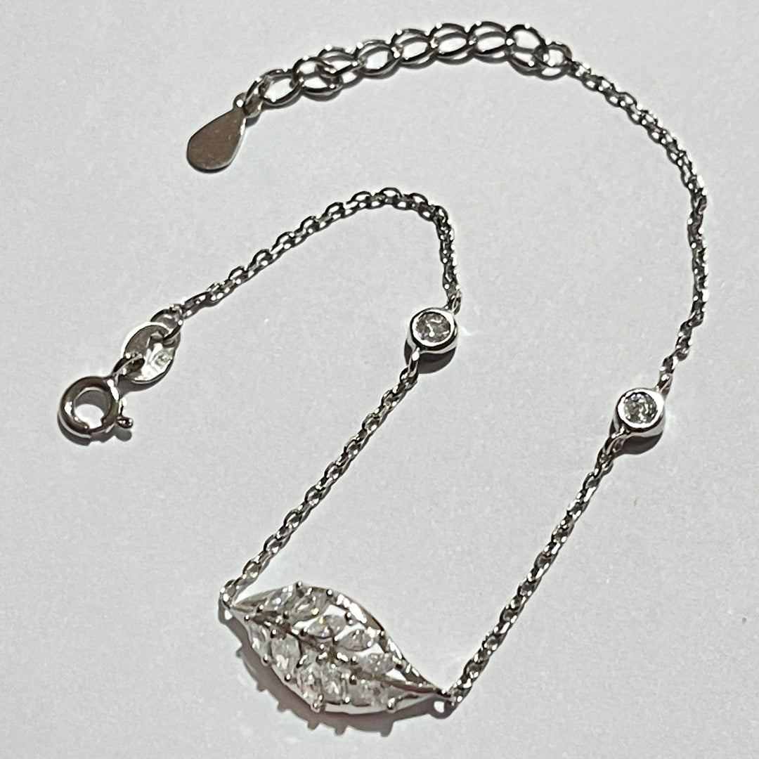Pulsera Plata 🍃 Hoja | Nicola Joyería