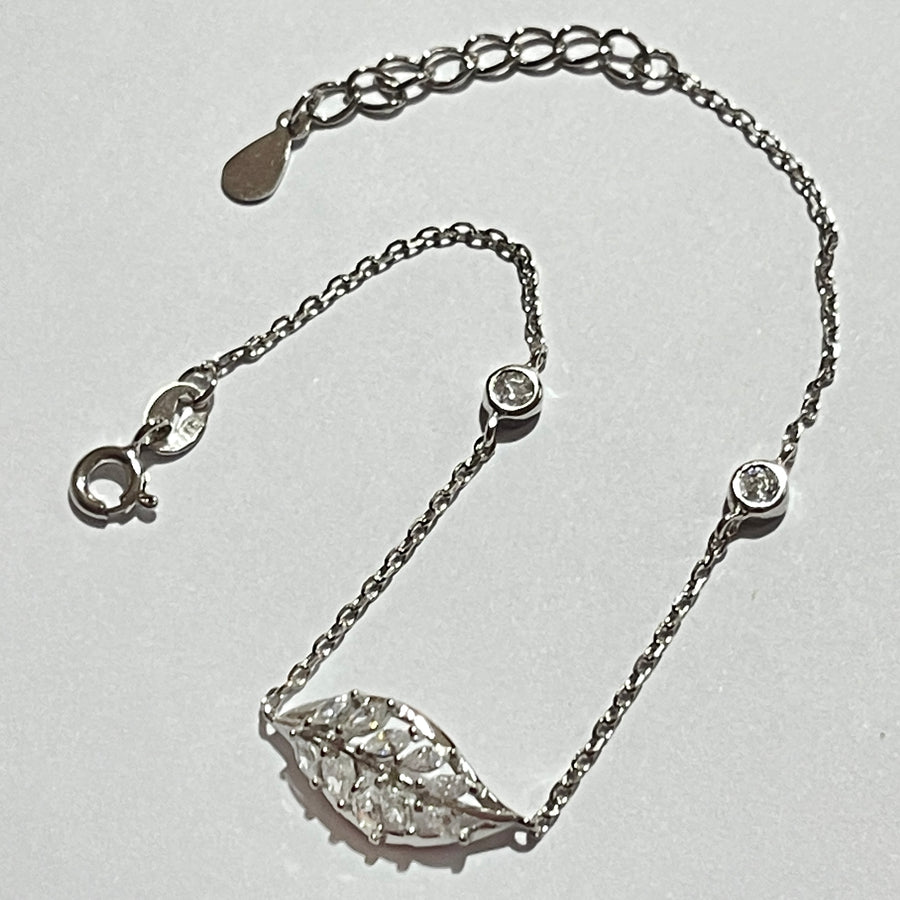 Pulsera Plata 🍃 Hoja | Nicola Joyería