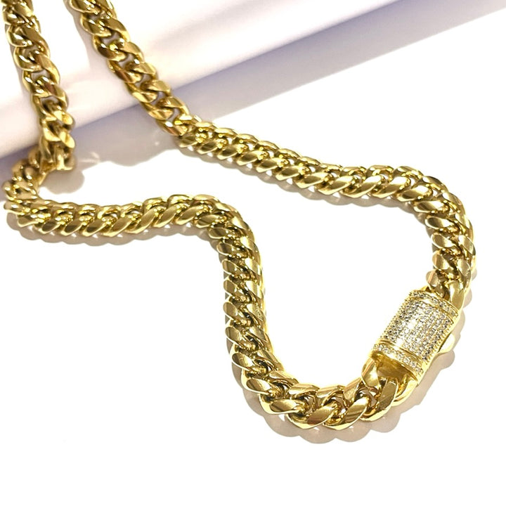 Cubana GRUESA Cadena Miami Link 10MM Cierre Plano | Costa Rica