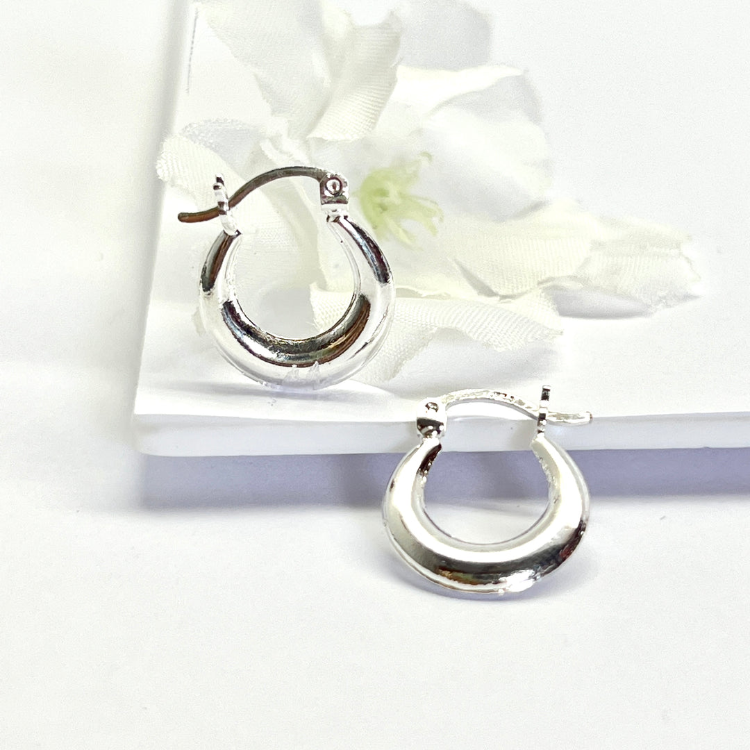 Argollas de Plata 925 Planas Pequeñas 9MM | Costa Rica