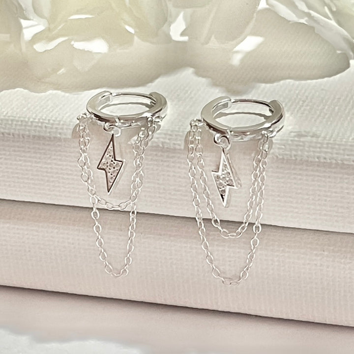 ⚡️ Rayos y Cadenas en Argollas de Plata 925 | Nicola Joyería CR 🇨🇷