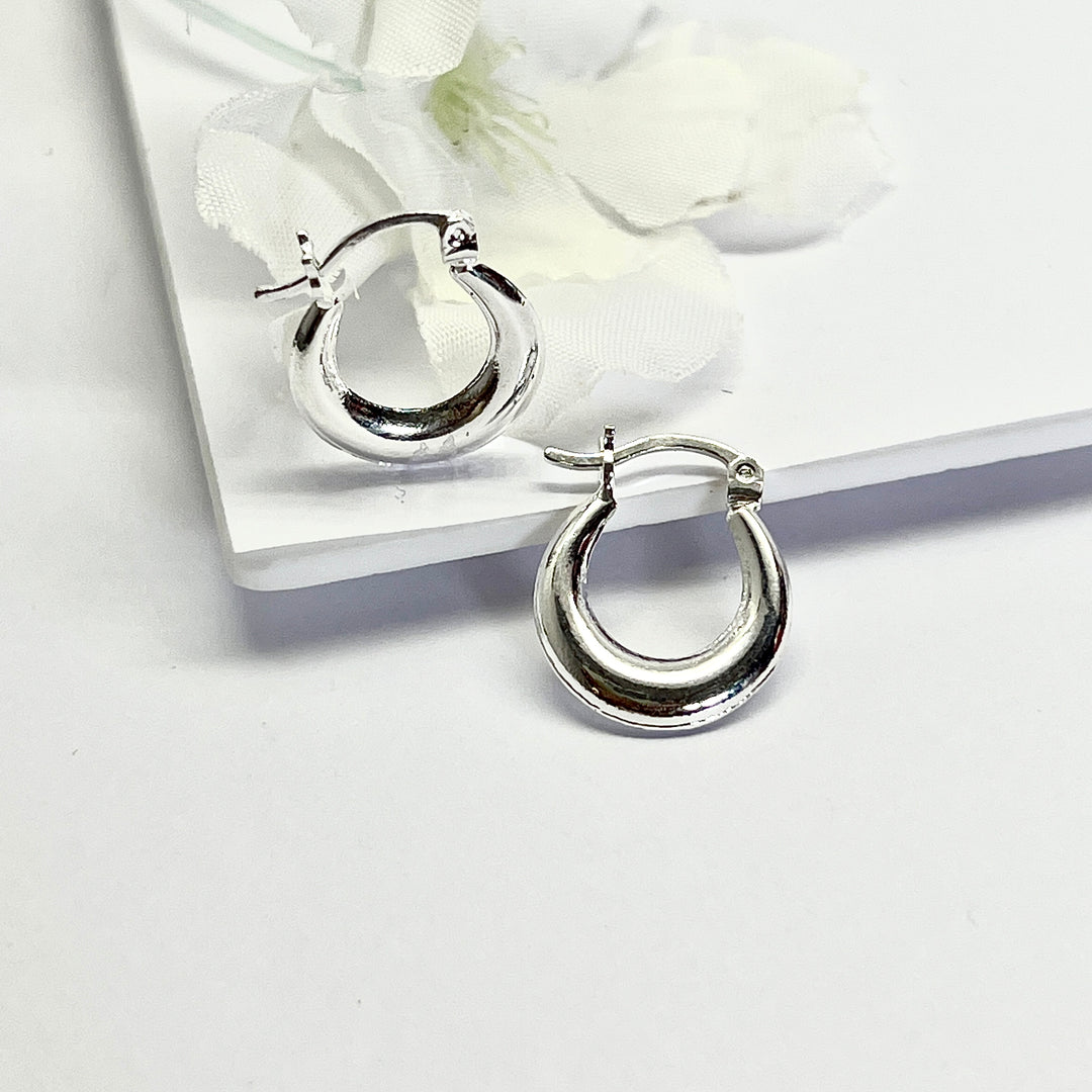 Argollas de Plata 925 Planas Pequeñas 9MM | Costa Rica