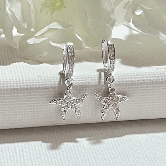 Estrellas de Mar Colgantes Argollas de Plata 925 | Costa Rica