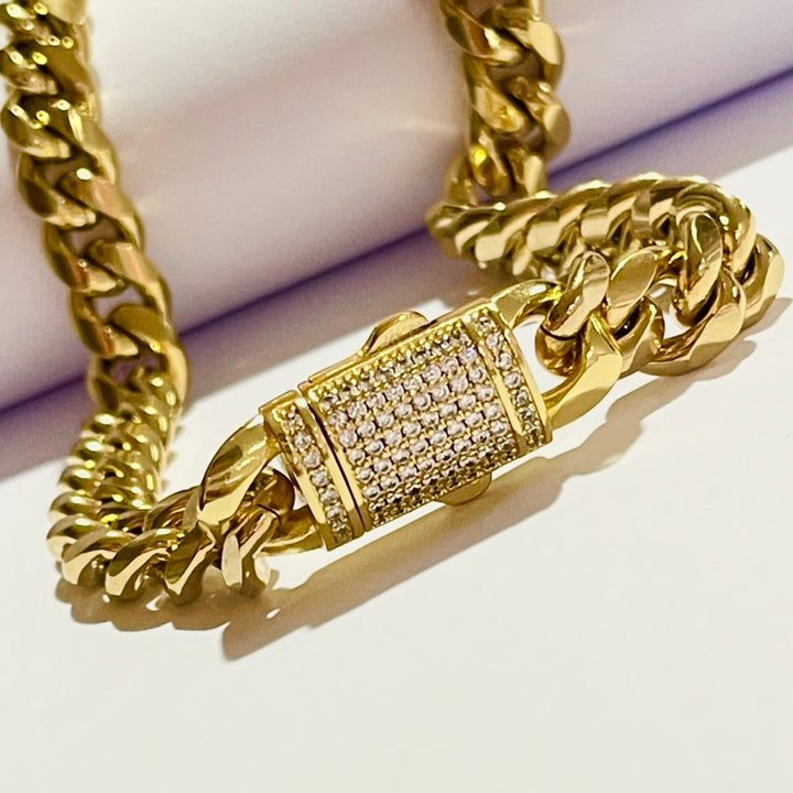 Cubana GRUESA Cadena Miami Link 10MM Cierre Plano | Costa Rica