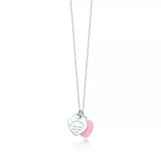 Return to Tiffany Pink 💕  Double Heart Tag Pendant en Costa ica
