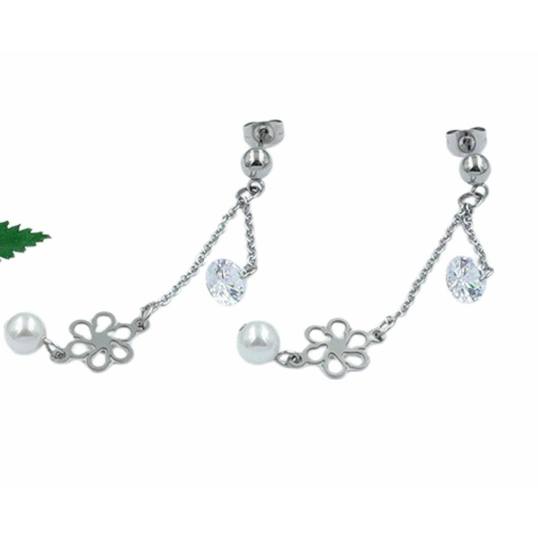 Aretes de Acero Flor | Plata 925 en Costa Rica