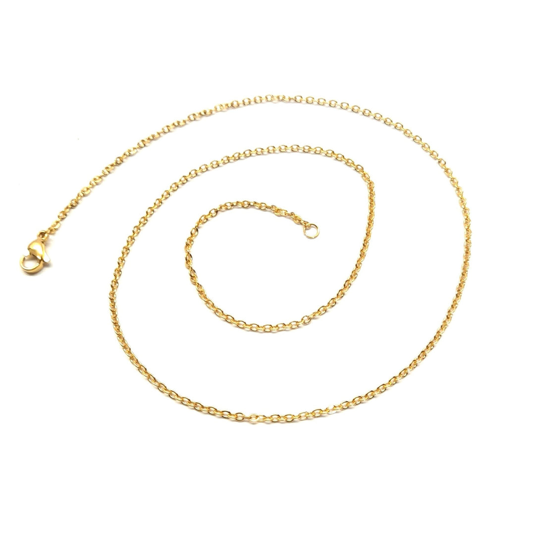 Cadena Acero Rolo Dorada 45CM | Nicola Joyería