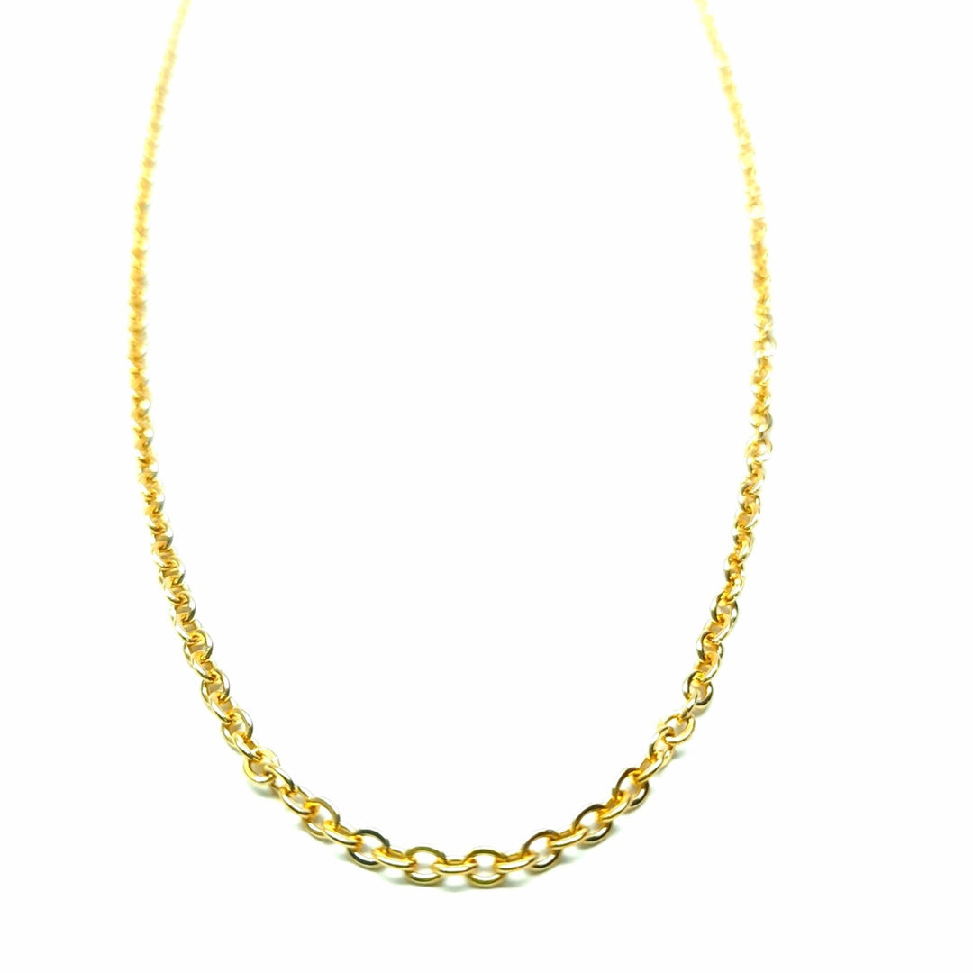 Cadena Acero Rolo Dorada 45CM | Nicola Joyería