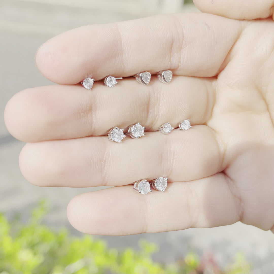 Aretes Chispa Plata Bling
