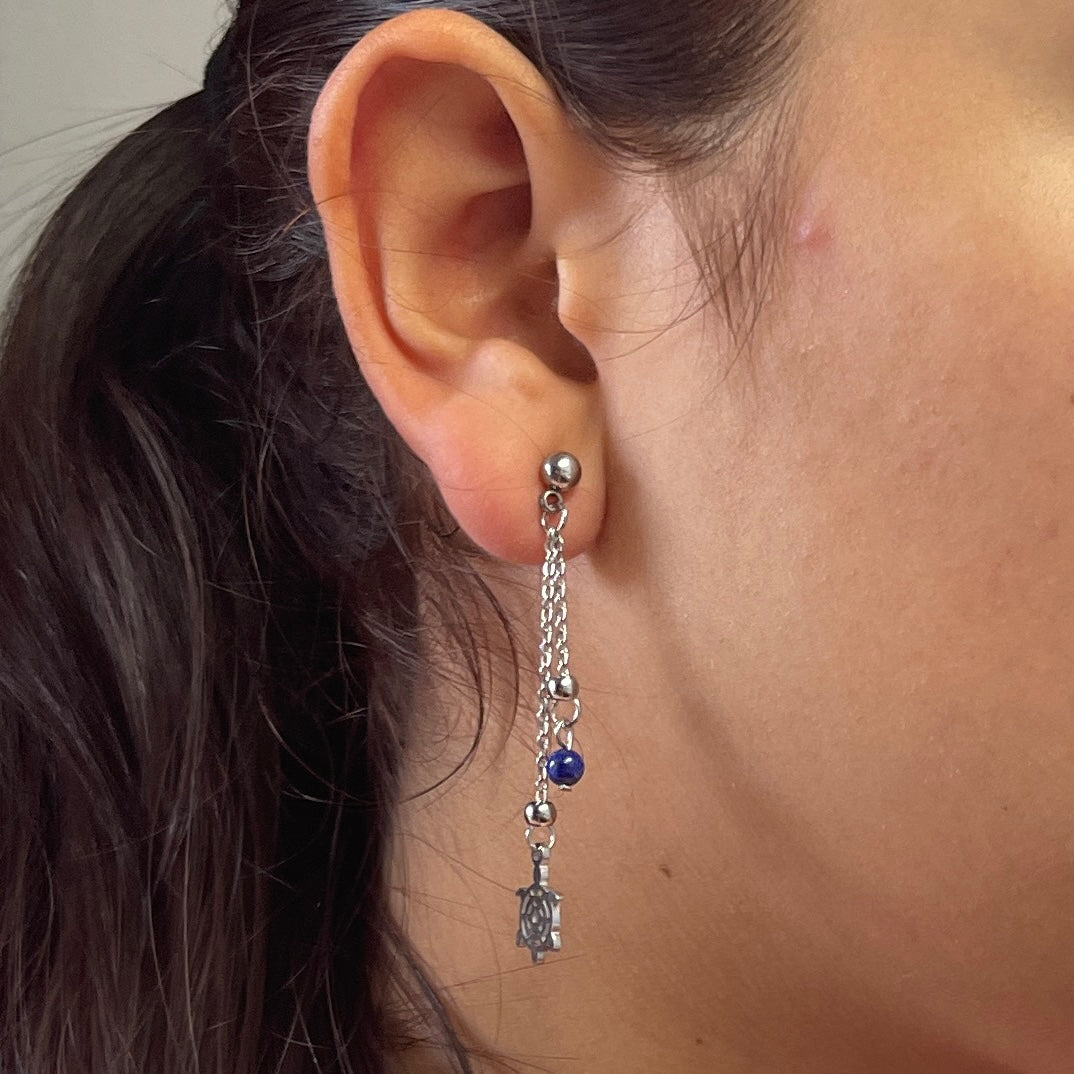 Aretes de Acero Largo Tortuga 🐢