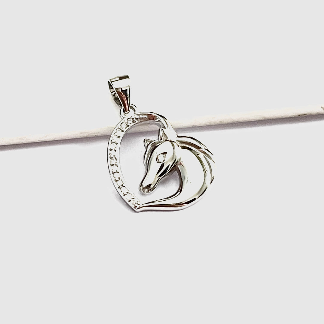 Dije Caballo 🐎 Corazón Plata 925