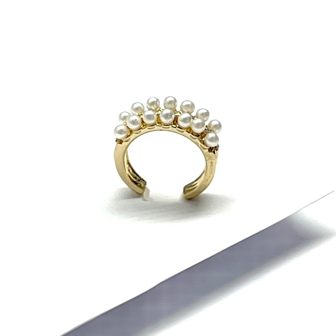 Ear Cuff con Perlas Blancas | Nicola Joyería