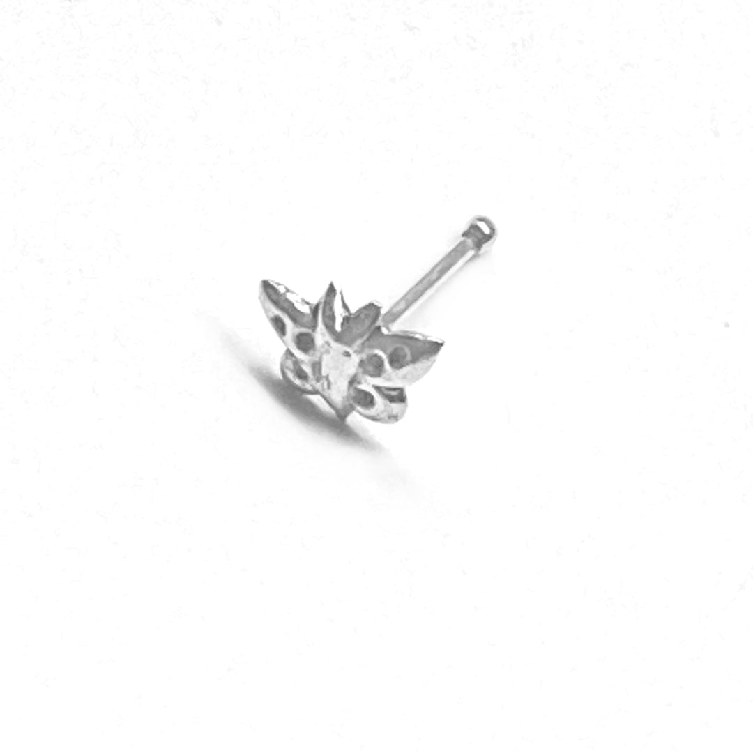 Piercing Recto de Nariz Plata Mariposa