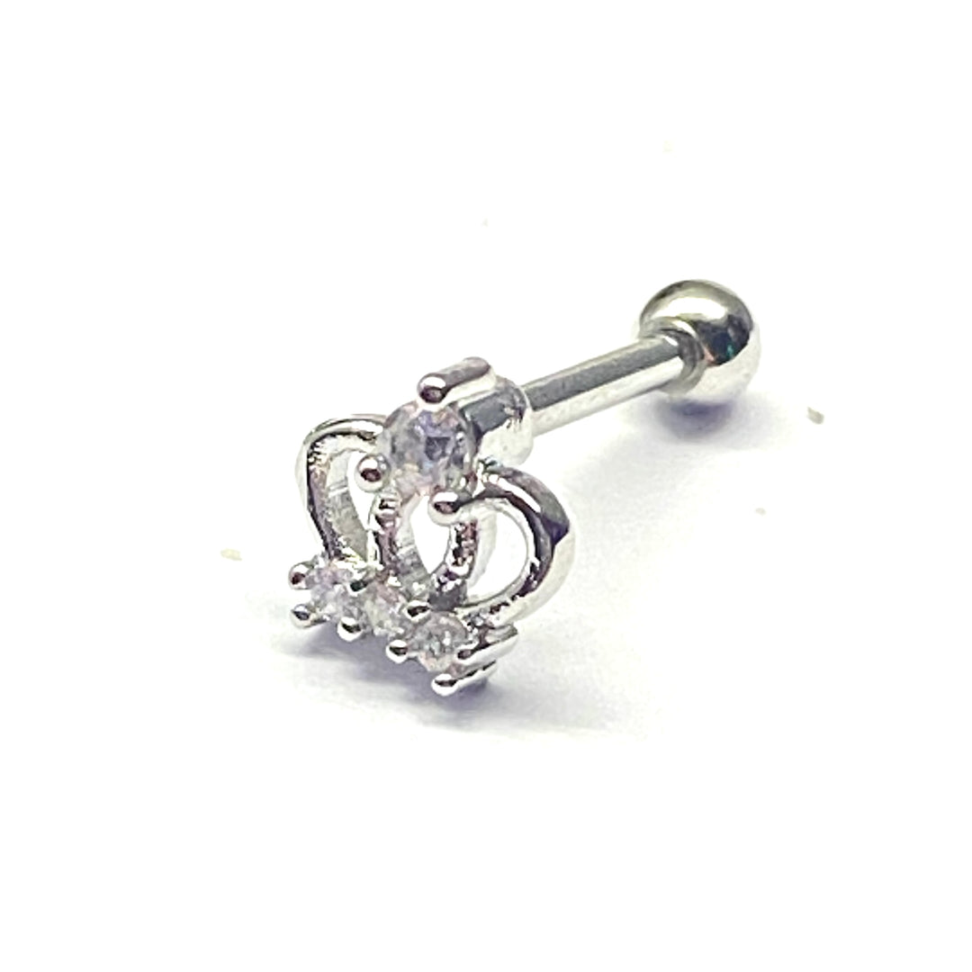 Arete Quirúrgico 👑 Corona Plateada