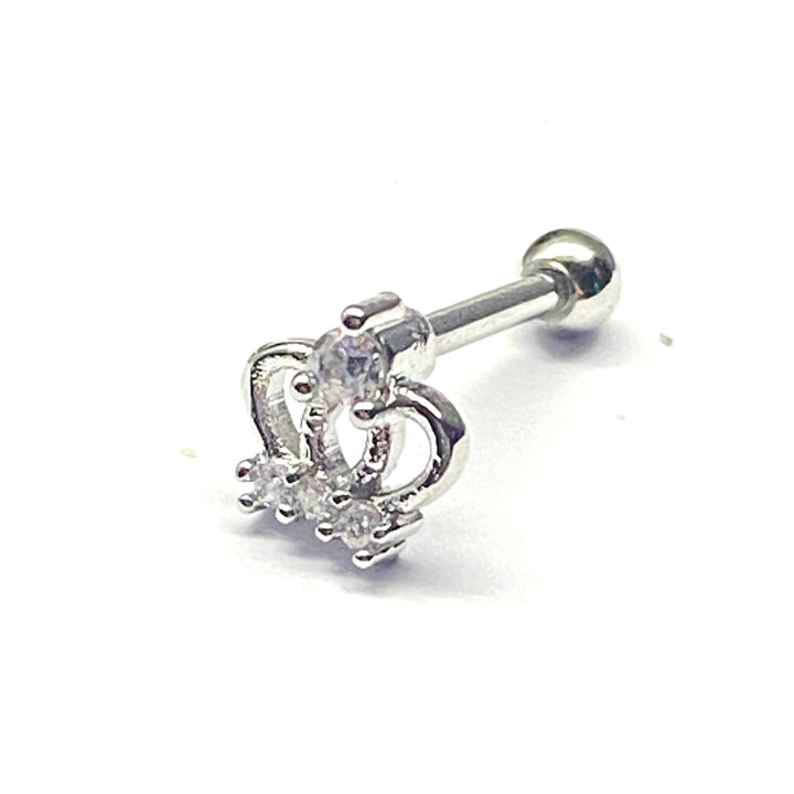 Arete Quirúrgico 👑 Corona Plateada