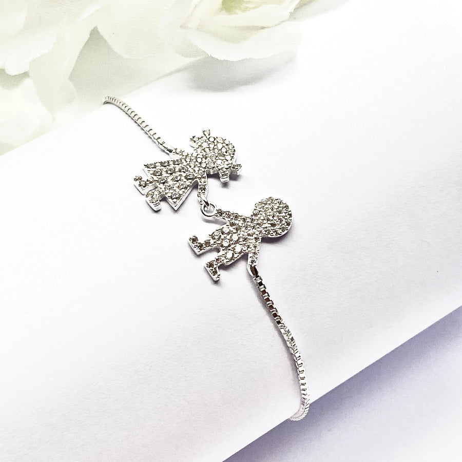 Pulsera de Plata Niño y Niña | Plata 925 en Costa Rica