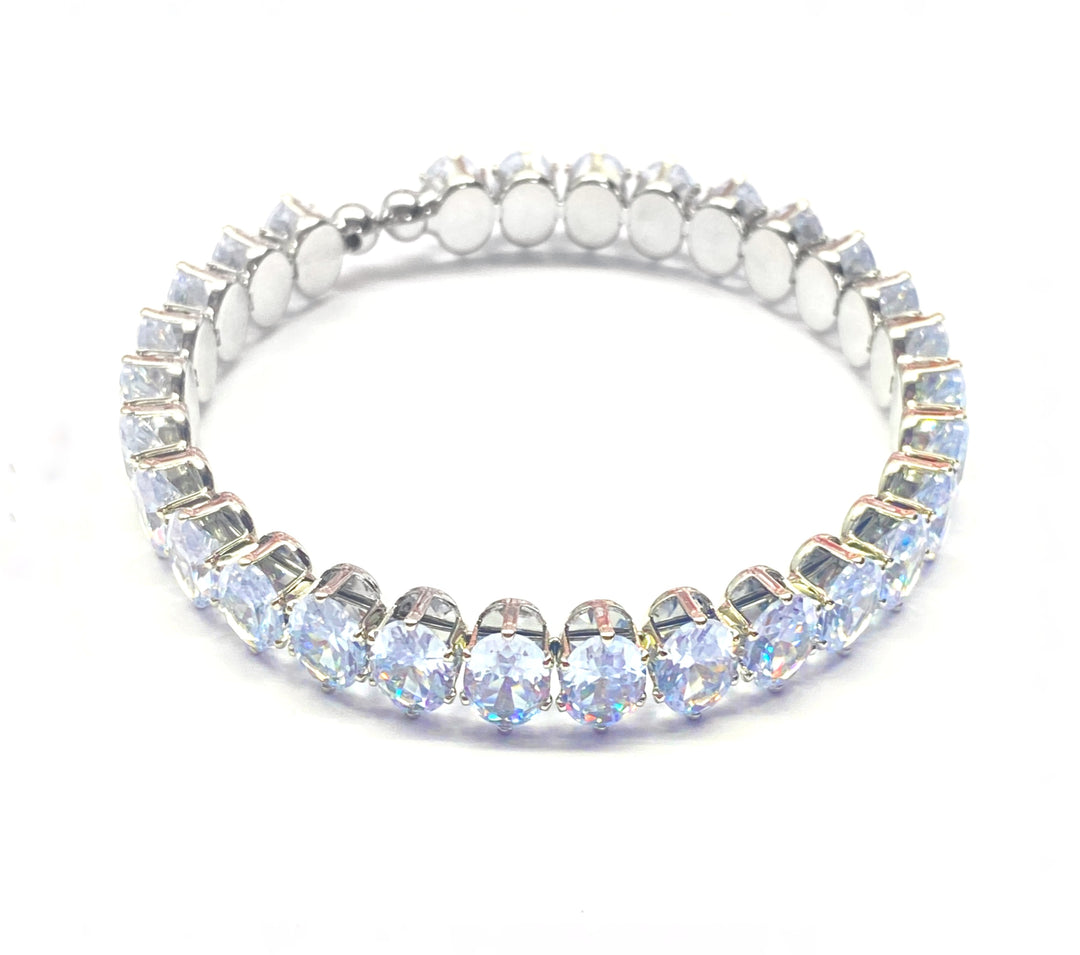 Pulsera Acero 🤍 Aro Plateado