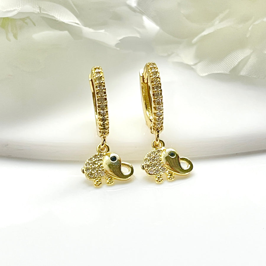 Huggies de Acero 🐘Elefante Blanco | Nicola Joyeria 