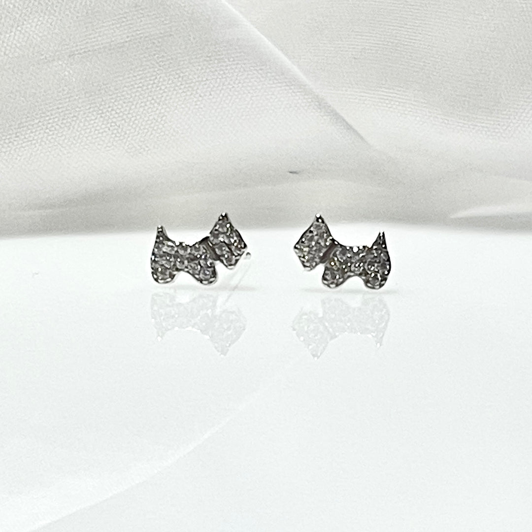 Aretes Plata 🐕Perro 8MM | Nicola Joyería 