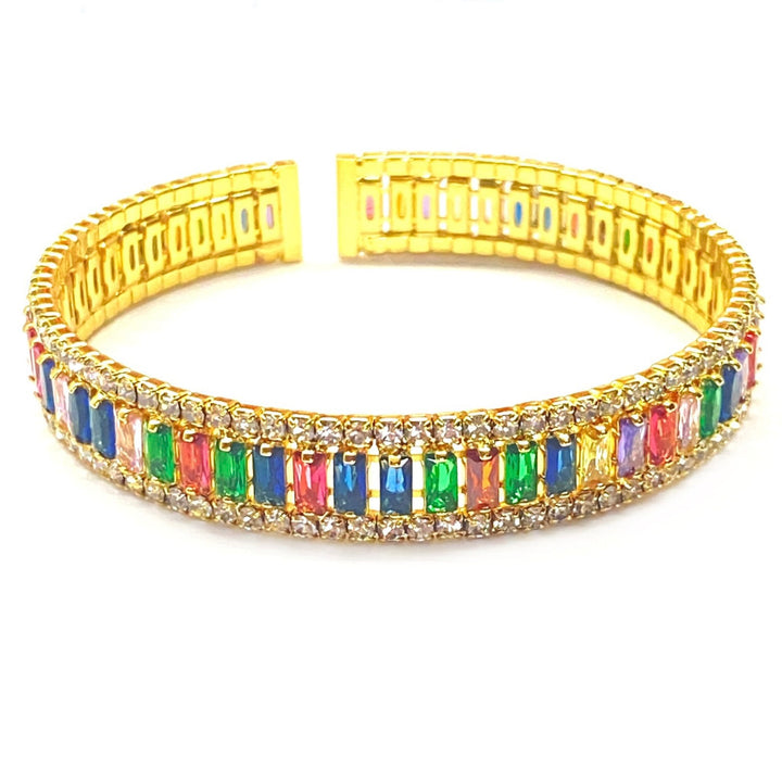 Pulsera Acero 💛 Aro Dorado Multicolor