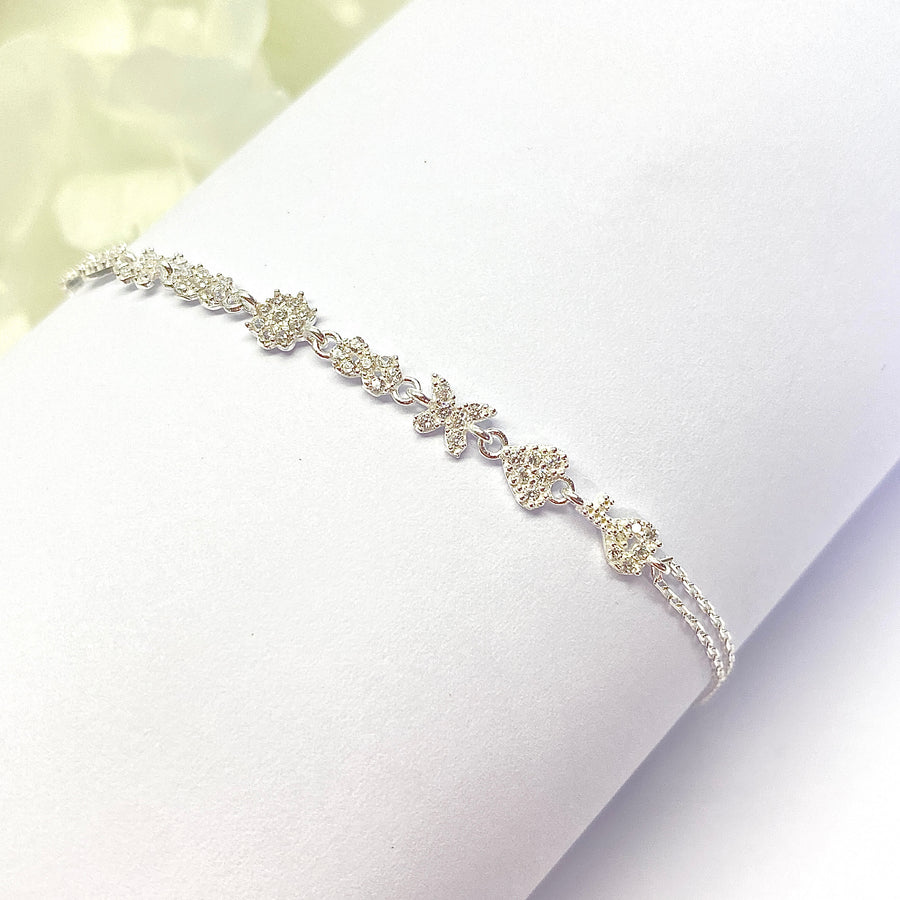 Pulsera de Plata Mariposa e Infinito | Nicola Joyería en Costa Rica