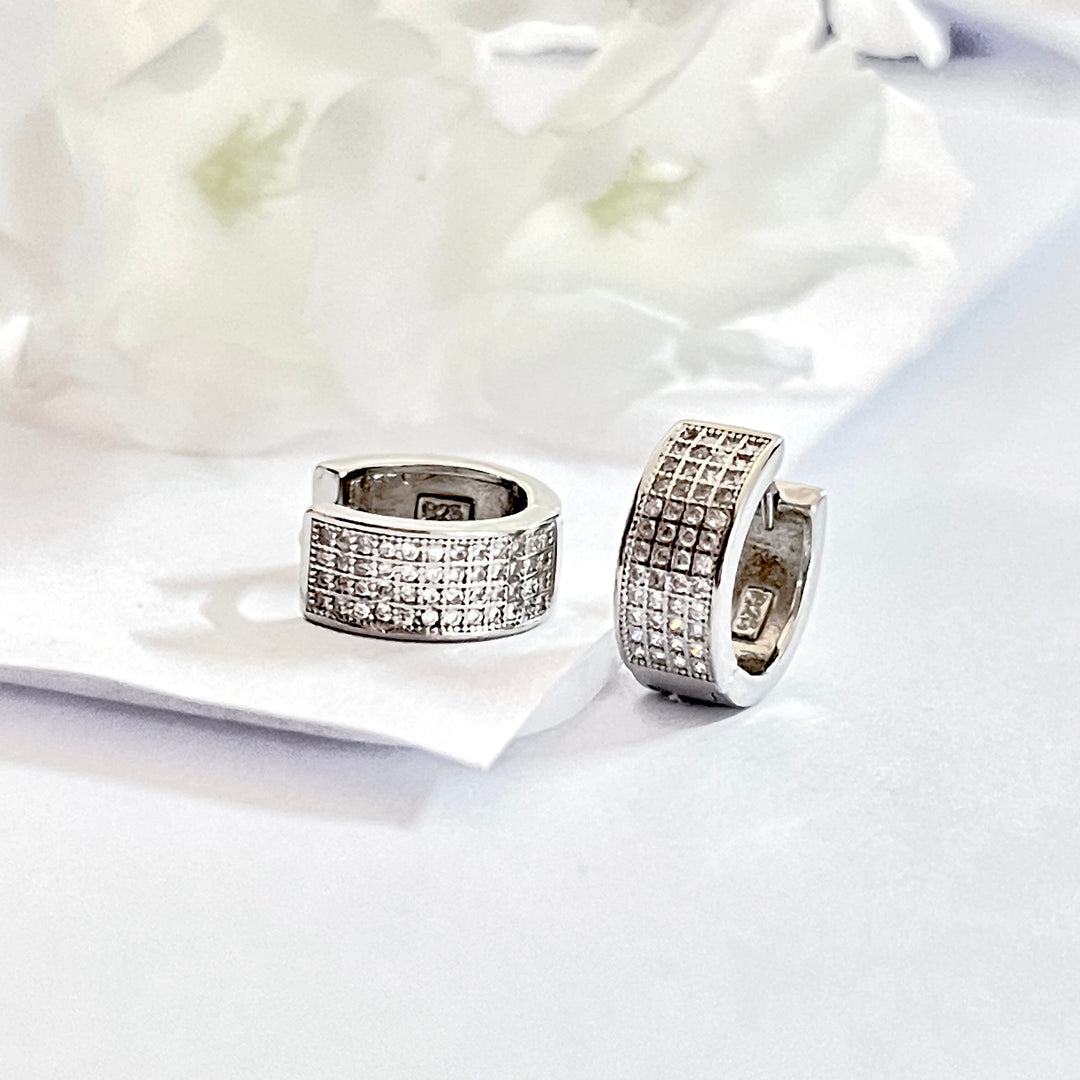Huggies Plata 💎 Grueso Grande | Nicola Joyería 