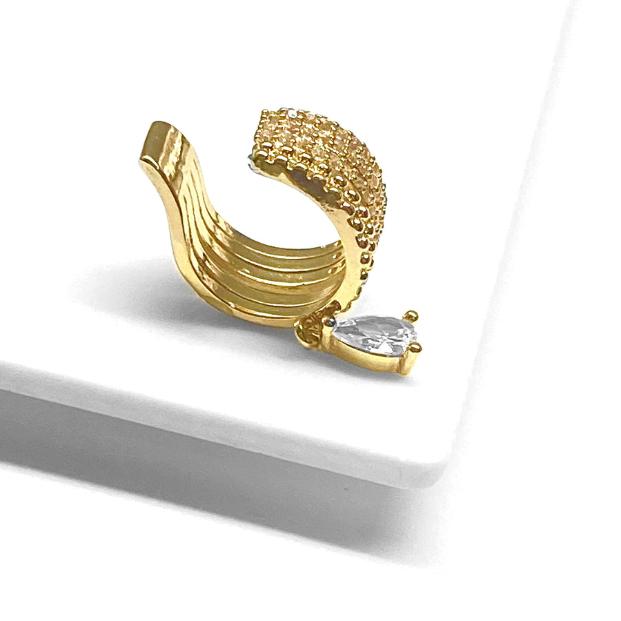 Ear Cuff de Acero Inoxidable Dorado | Nicola Joyería en Costa Rica