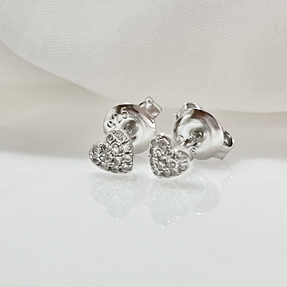 Aretes Plata ❤️Corazón Mini | Nicola Joyería 