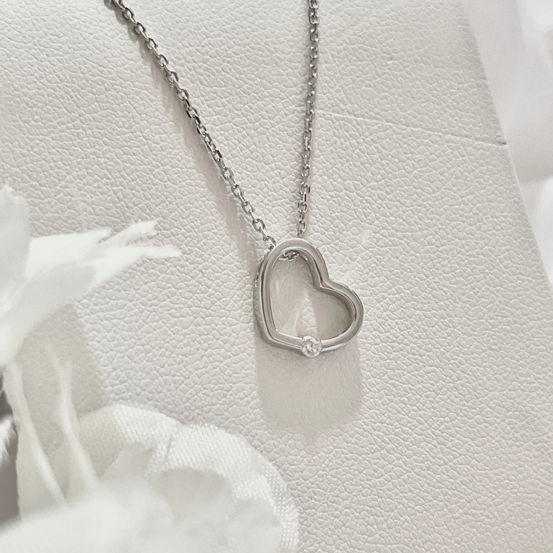 Collar Plata ❤️ Corazón Brillo | Nicola Joyería 
