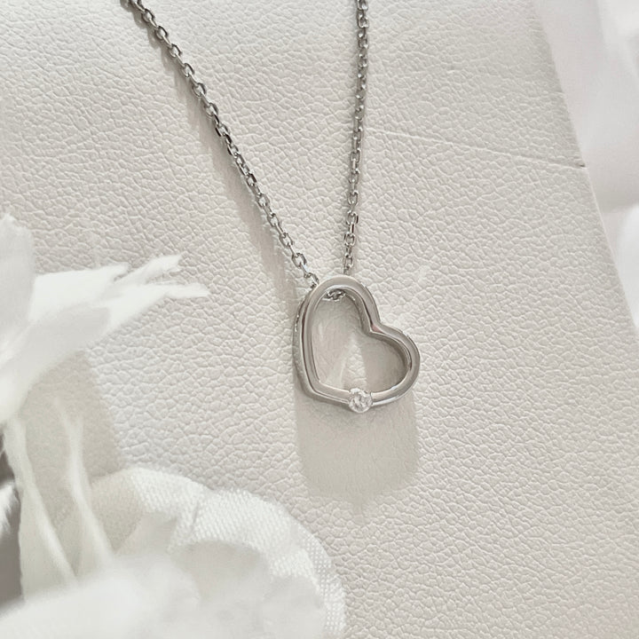 Collar Plata ❤️ Corazón Brillo | Nicola Joyería 
