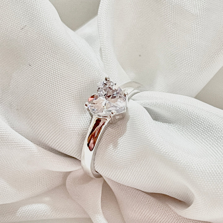 Anillo Plata Promesa Corazón Liso ❤️