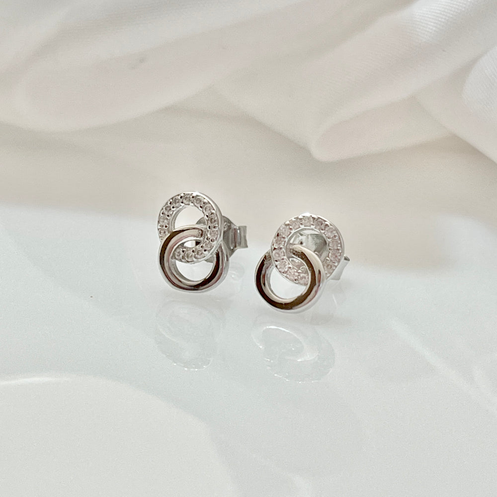 Aretes Plata Circulo Entrelazados Aretes Plata Herradura 8MM | Nicola Joyeria  10MM | Nicola Joyeria 
