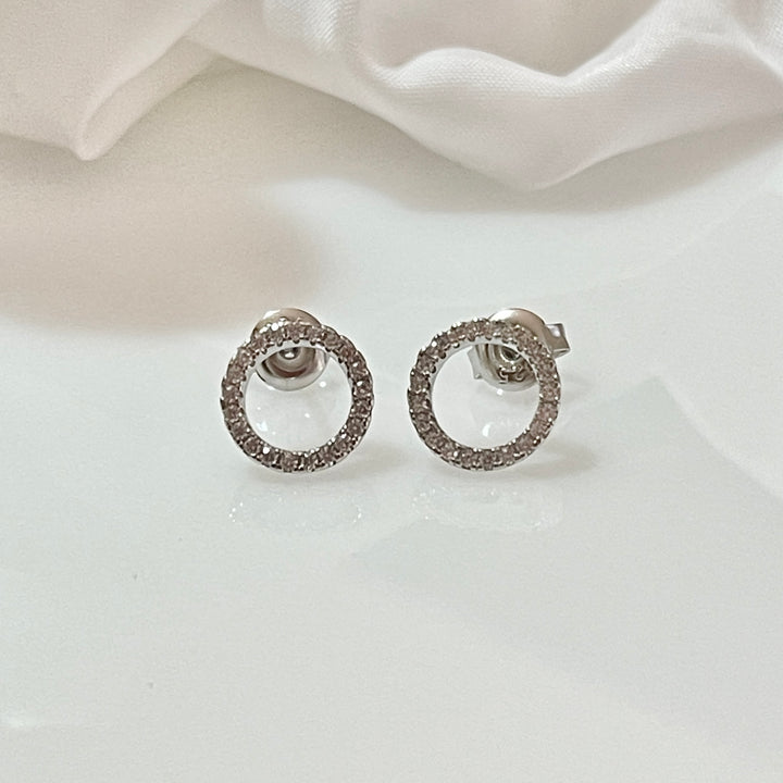 Aretes Plata circulo Grande 11MM | Nicola Joyeria 