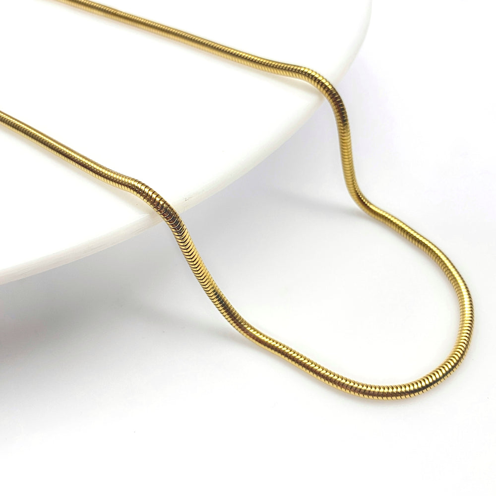 Cadena Acero 🐁 Cola Ratón 3.2MM Dorada | Nicola Joyería