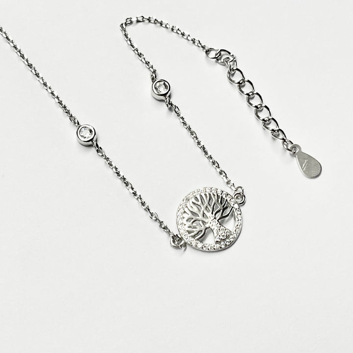 Pulsera Plata 🌳Árbol Brillo