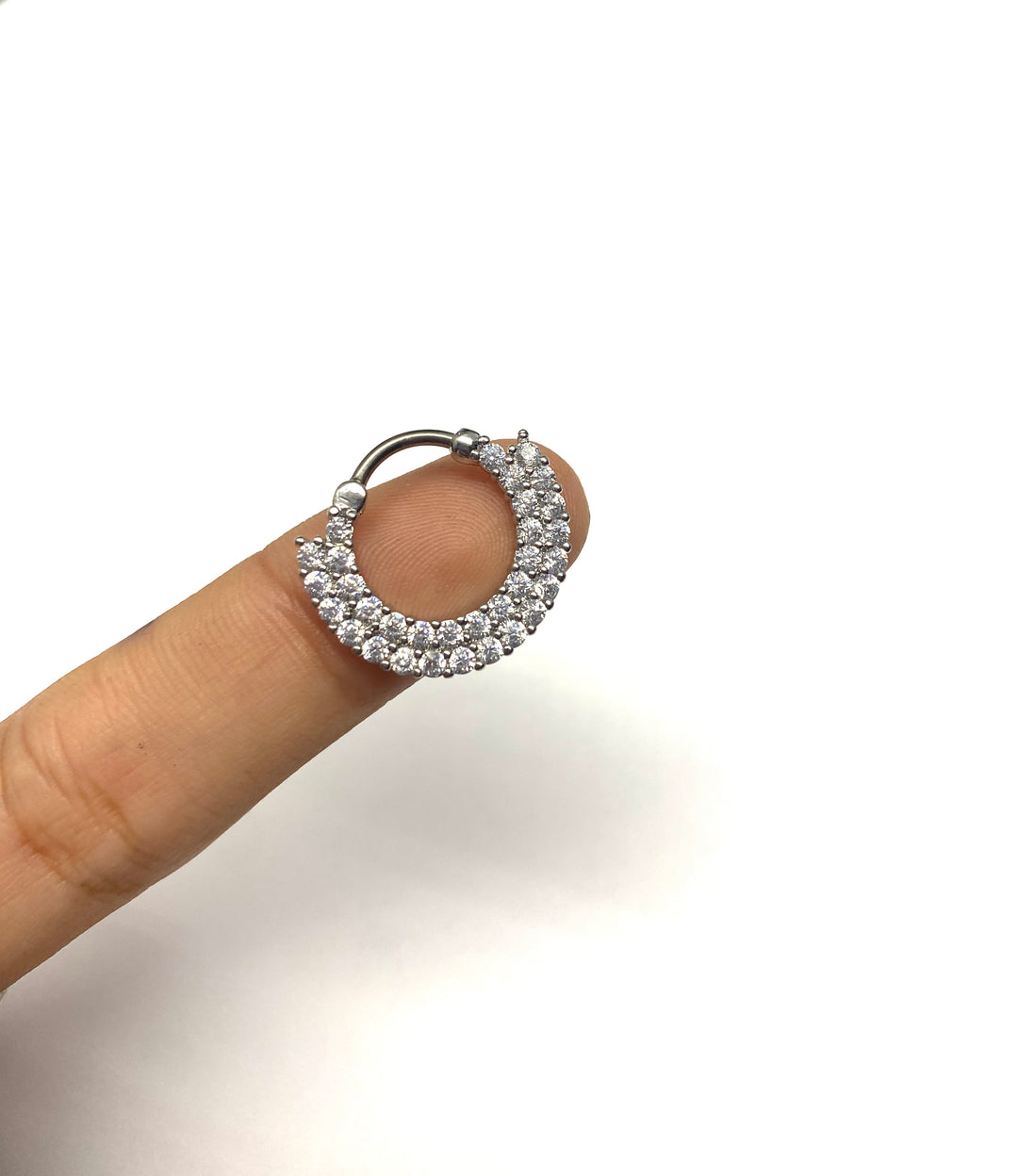 Clicker Quirúrgico 10MM Circonitas Blancas Laterales