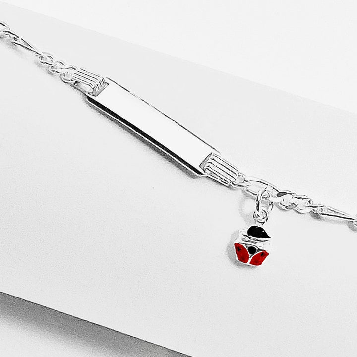 Pulsera de Plata Mariquita Niña | Nicola Joyería
