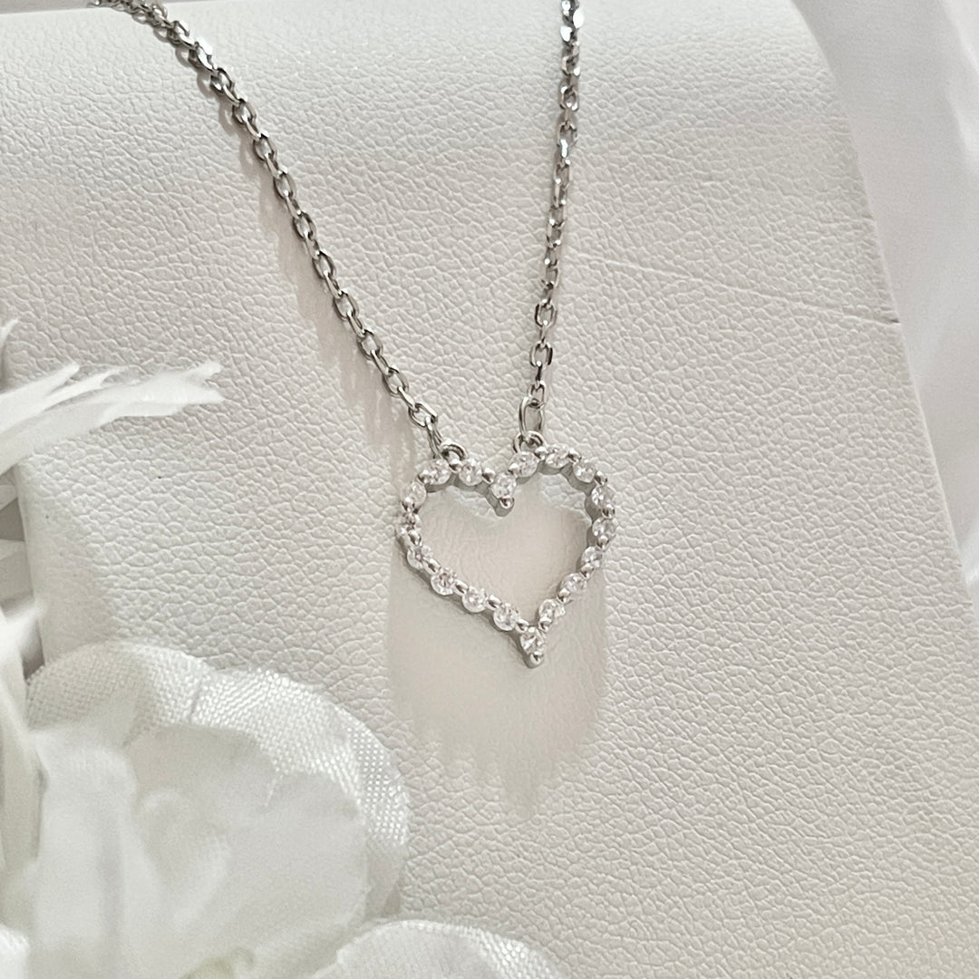 Collar Plata ❤️ Corazón Circonia | Nicola Joyería 