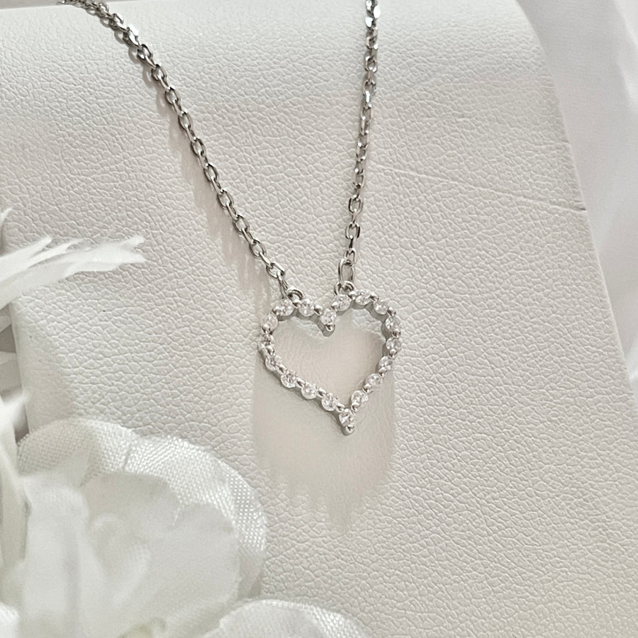Collar Plata ❤️ Corazón Circonia | Nicola Joyería 